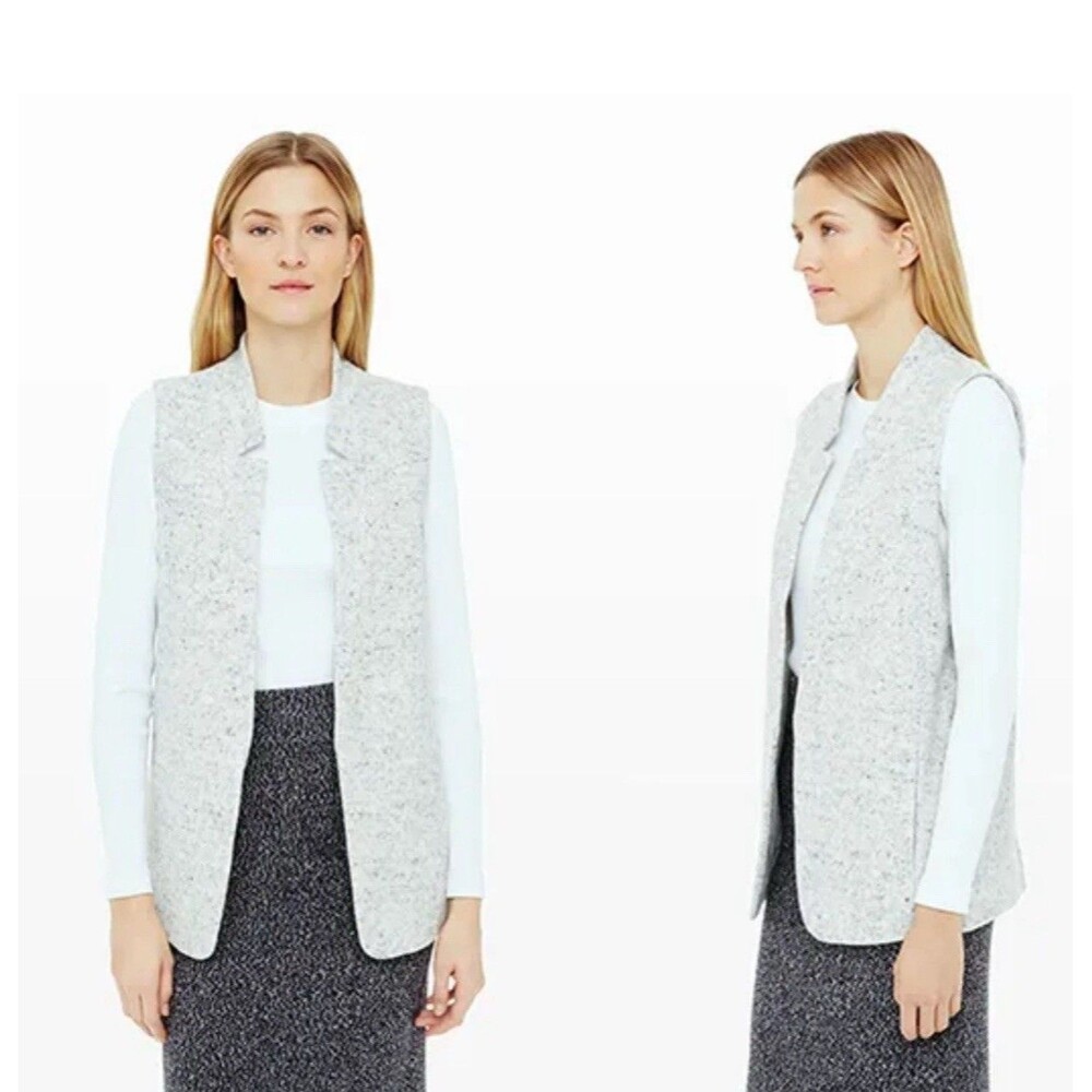 Club Monaco Vest Coat Estimated Size XS Wool Blend Button Closure Pockets